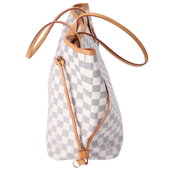 Louis Vuitton Neverfull MM Tote Bag N51107 Damier Azur Beige Multi - Picture 2 of 6